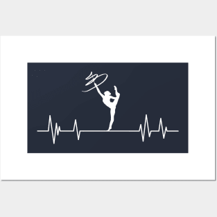 Gymnastics Heartbeat,Lifeline Gymnast Leap Posters and Art